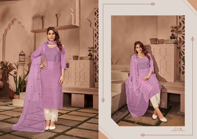 Crayon Sadhana By Kajree Embroidery Readymade Suits Catalog